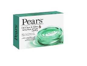 Pears Oil Clear & Glow Soap Bar with Glycerin & Lemon Flower Extract