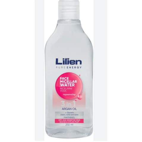 Lilien Regenerating Face Micellar Water with Argan Oil, Glycerin & Panthenol for Dry & Sensitive Skin