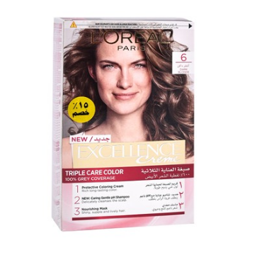 L'Oreal Excellence Triple Care Hair Color Cream Dark Blonde 6 (15% Off)