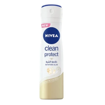 NIVEA Clean Protect Deodorant Spray with Pure Alum for Women