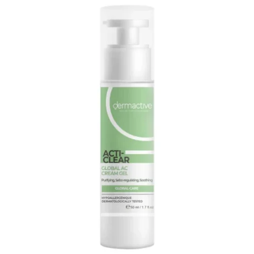 Dermactive Acti-Clear Hypoallergenic Purifying, Sebo Regulating & Soothing Facial Cream Gel - fragrance free