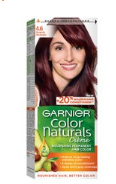 Garnier Color Naturals Nourishing Permanent Hair Dye Cream with Shea Butter, Avocado & Olive Oils Burgundy 4.6