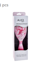 Alice Pink Flower Print Original Detangling Hairbrush - فرشاة فك تشابك الشعر الأصلية من أليس، بنقشة زهور وردية