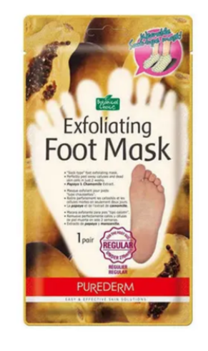 Purederm Botanical Choice Regular Exfoliating Foot Mask with Papaya & Chamomile Extracts