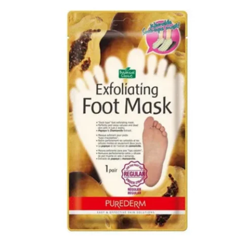 Purederm Botanical Choice Regular Exfoliating Foot Mask with Papaya & Chamomile Extracts