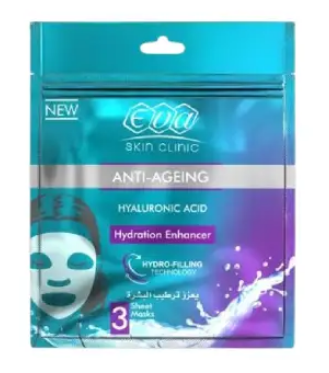 Eva Skin Clinic Anti-Aging & Hydrating Facial Sheet Mask with Hyaluronic Acid