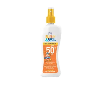 Sun & Sea Water & Sand Resistant Kids Sunscreen Spray SPF50+ - fragrance free