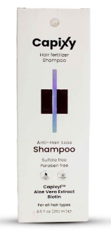 Capixy Anti-Hair Loss & Fertilizer Shampoo with Aloe Vera Extract & Biotin for All Hair Types - sodium free, sulfate free, parabens free