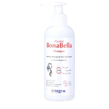 BonaBella Nourishing, Moisturizing & Anti-Dandruff Shampoo with Procapil, Argan & Tea Tree Oil for Dry & Damaged Hair - sulfate free, silicone free, parabens free (نسخة)