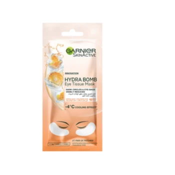 Garnier Skin Active Hydra Bomb Eye Tissue Mask with Orange Juice & Hyaluronic Acid - fragrance free 1 pair