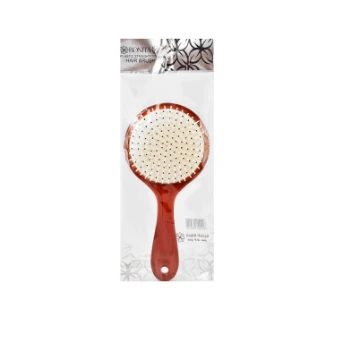 Bonita Brown Round Plastic Hairbrush