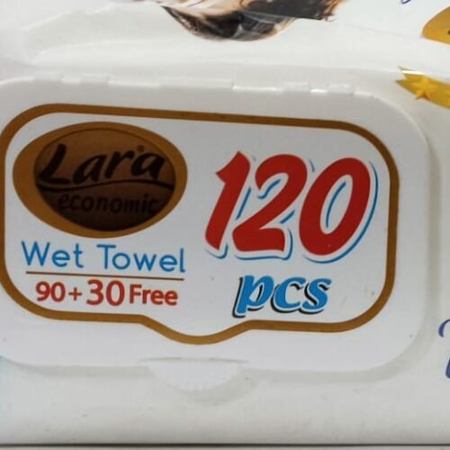 Lara Economic Soft Baby Wet Towels (90+30 Free) -alcohol free, parabens free 120 wipes