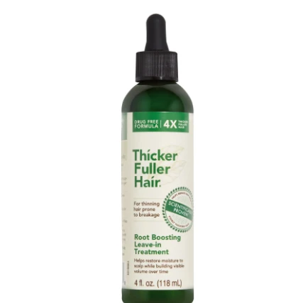 Thicker Fuller Hair Restoring, Moisturizing & Root Boosting Leave-In Hair Treatment for Thinning & Breakage-Prone Hair - phthalates free, petrolatum free, silicone free 118 ml