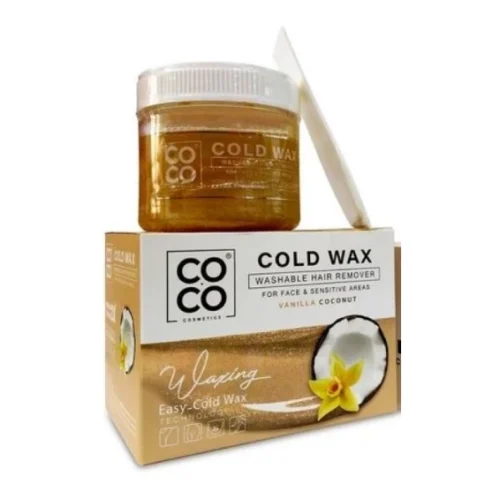 Coco Wax Washable Cold Wax Hair Remover Vanilla Coconut Scent 1 pack