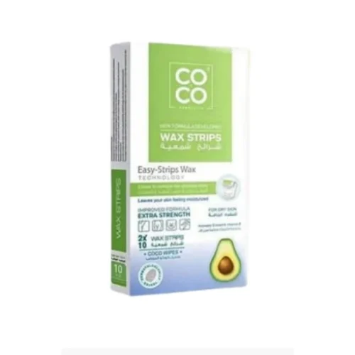 Coco Wax Easy Wax Strips with Avocado Extract & Vitamin C for Dry Skin 2 x 10 per pack