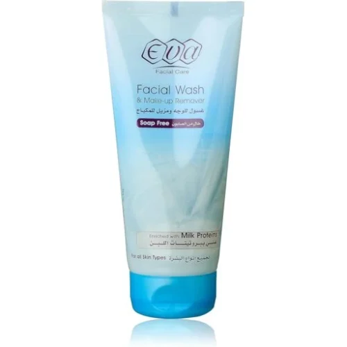 Eva Facial Wash & Makeup Remover with Milk Protein for All Skin Types - soap free 150 ml