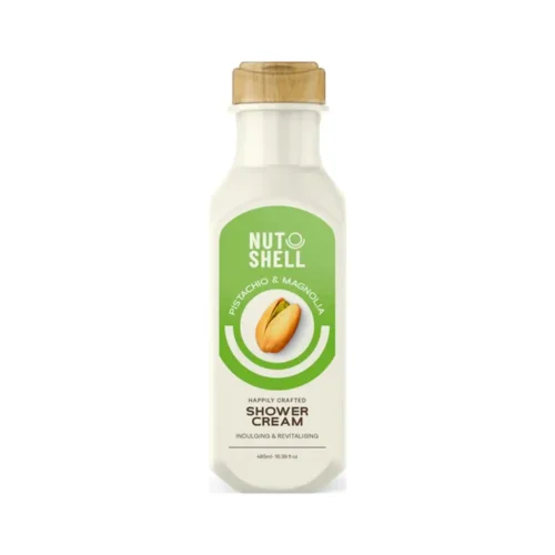 Nut Shell Indulging & Revitalizing Shower Cream with Pistachio & Magnolia - cruelty free, parabens free 485 ml
