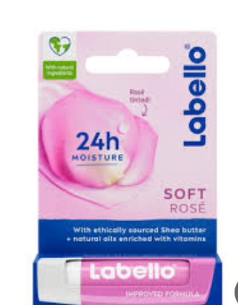 Labello 24H Melt-In Soft Rose Moisturizing Lip Balm - mineral oil free 1 pcs