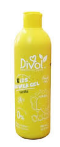 Divol Kids Shower Gel Vanilla Scent - parabens free, sodium free, sulfate free 300 m