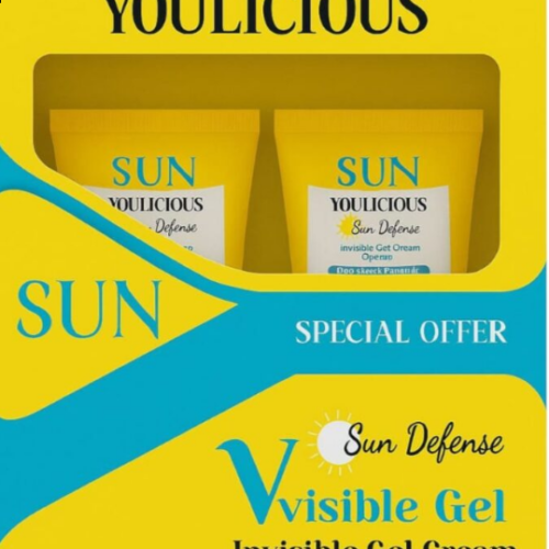 Youlicious Sun Defense Water & Sweat-Resistant Dry Touch Invisible Face & Body Sunscreens for All Skin Types SPF50+ (Special Offer) - vegan, animal testing free 2 x 60 ml