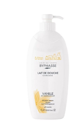 Byphasse Shower Cream with Vanilla Extract - parabens free, dye free 1 L