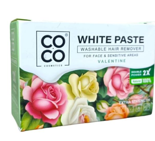 Coco Wax Washable White Paste Hair Remover Valentine Scent for Face & Sensitive Areas 100 gr
