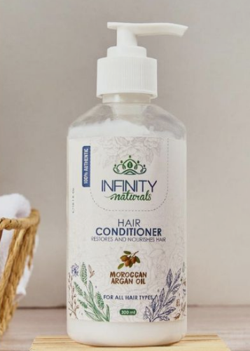 Infinity Naturals Restoring & Nourishing Hair Conditioner with Organic Moroccan Argan Oil for All Hair Types - mineral oil free, silicone free, parabens free 300 ml