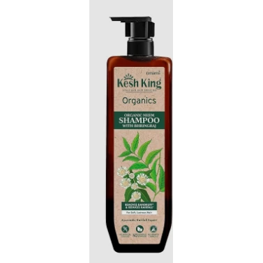 Kesh King Organics Anti-Dandruff & Anti-Hair Fall Shampoo with Neem & Bhringraj - artificial colors free, parabens free, phthalates free 300 ml