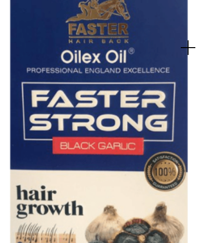 Faster Oilex Oil Strengthening Hair Serum with Black Garlic Extract - drug free, minoxidil free, chemical free 100 ml