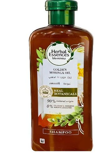 Herbal Essences Bio Renew Smoothening Hair Shampoo with Golden Moringa Oil - silicones free, colorants free, parabens free 400 ml