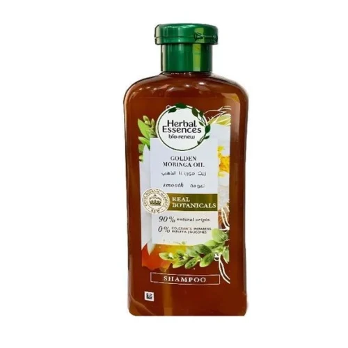Herbal Essences Bio Renew Smoothening Hair Shampoo with Golden Moringa Oil - silicones free, colorants free, parabens free 400 ml