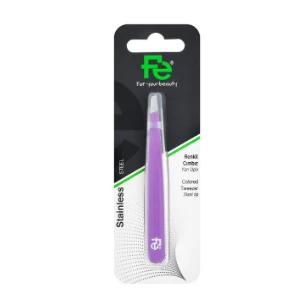 Fe Purple Stainless Steel Slant Tip Tweezers (نسخة)