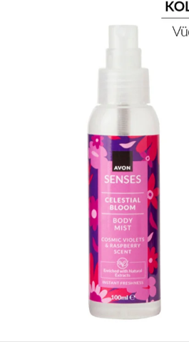 Senses Celestial Bloom Menekşe ve Frambuaz Kokulu Vücut Spreyi 100ml