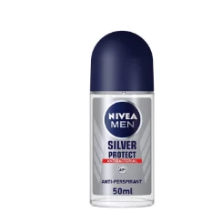 NIVEA Men Silver Protect 48H Antibacterial & Antiperspirant Roll-On Deodorant 50 ml