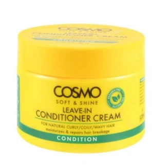 Cosmo Moisturizing, Repairing & Shining Leave-In Conditioner Cream for Curly, Coily & Wavy Hair - parabens free, silicone free, cruelty free 325 gr