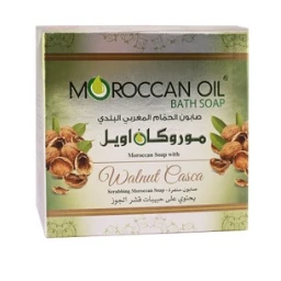 Moroccan Oil Scrubbing Soap with Walnut Casca with Free Luffah 1 pack