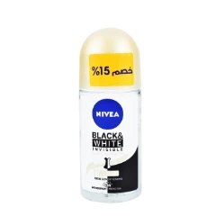 NIVEA Black & White Invisble Silky Smooth Antiperspirant Roll-On Deodorant for Women (15% Off) 50 ml