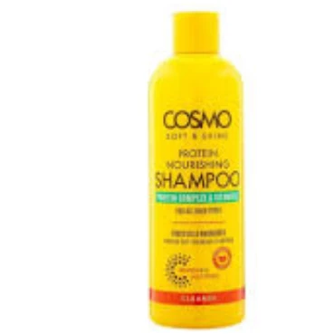 Cosmo Soft & Shine Nourishing & Fortifying Shampoo with Protein Complex, Silk Peptides & Vitamin E for All Hair Types - parabens free, phthalates free, mineral oil fre