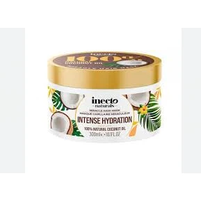 Inecto Naturals Intense Hydrating Miracle Hair Mask with Coconut Oil for Dry & Dehydrated Hair - vegan 300 ml