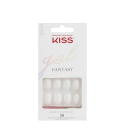 Kiss Gel Fantasy White Short Press-On Nails 1 pack