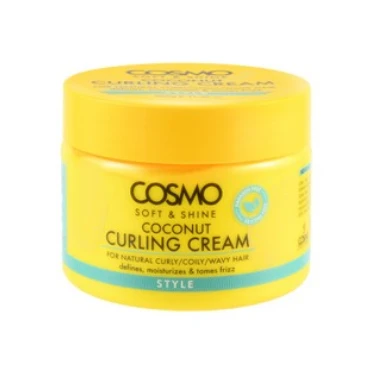 Cosmo , Moisturizing & Curling Cream with Coconut Extract for Curly, Coily & Wavy Hair - parabens free, silicones free, sulfates free 325 gr