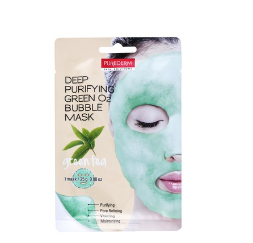 Purederm Purifying, Revitalizing & Moisturizing Bubble Facial Sheet Mask with Green Tea Extract 1 pcs