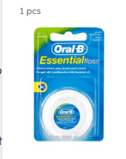Oral-B Essential 50m Waxed Dental Floss Mint Flavor 1 pcs