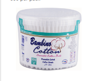 Bambino Cosmatic Cotton Swabs 300 per pack