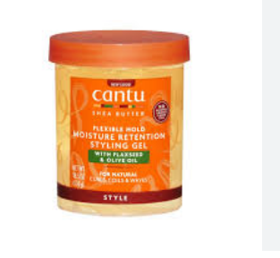 Cantu Moisturizing Styling Hair Gel with Shea Butter, Flaxseed & Olive Oil for Curly, Coily & Wavy Hair Flexible Hold - alcohol free, cruelty free, parabens free 524 gr