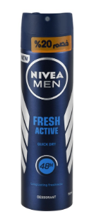 NIVEA Men Fresh Active 48H Quick Dry Deodorant Spray (20% Off) 150 ml