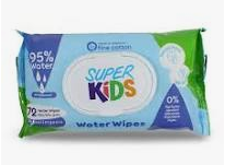 SUPER KIDS WATER 72WIPES - سوبر كيدز ووتر 72 منديل مبلل