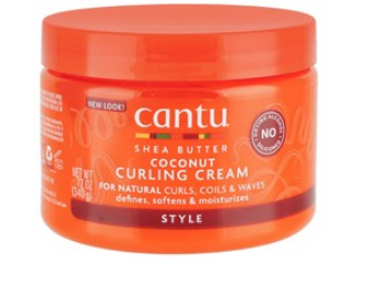 Cantu Coconut Curling Cream with Shea Butter for Natural Hair - sulfates free, silicones free, parabens free 340 gr