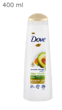 Dove Strengthening Shampoo with Avocado Oil & Calendula Extract for Weak Hair - parabens free, dyes free, cruelty free 400 ml
