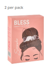 Bless White Scrunchies for All Hair Types 2 per pack